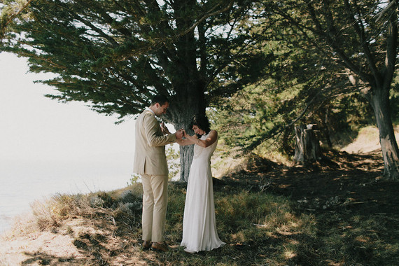 Outdoor wedding portrait