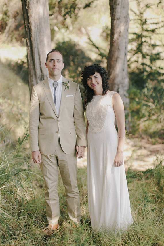 Outdoor wedding portrait