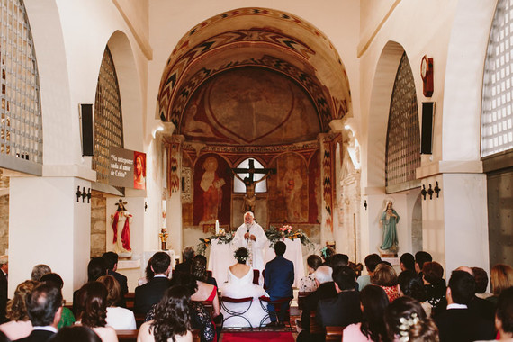 Romanesque church ceremony