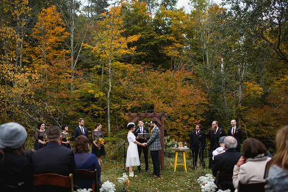 Outdoor wedding ceremony