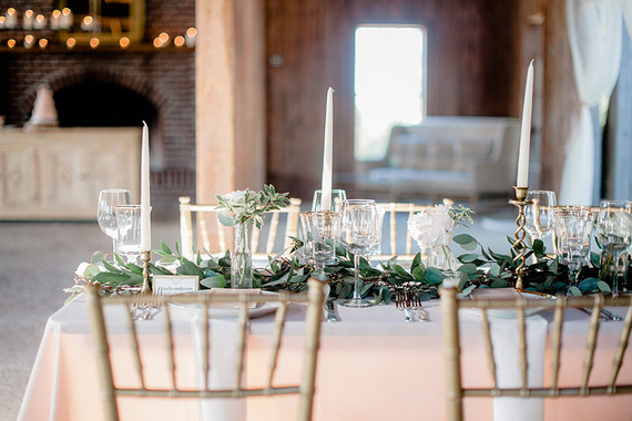 Romantic wedding tablescape