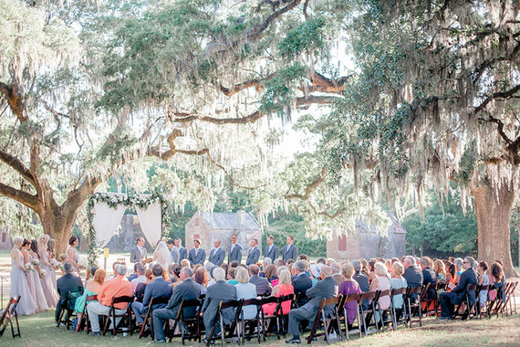 Outdoor Charleston wedding ceremony