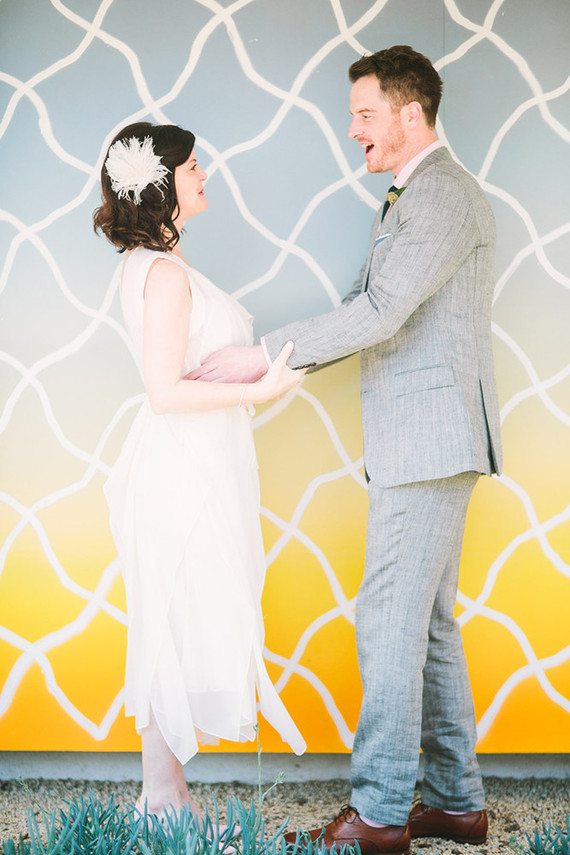Modern wedding portrait