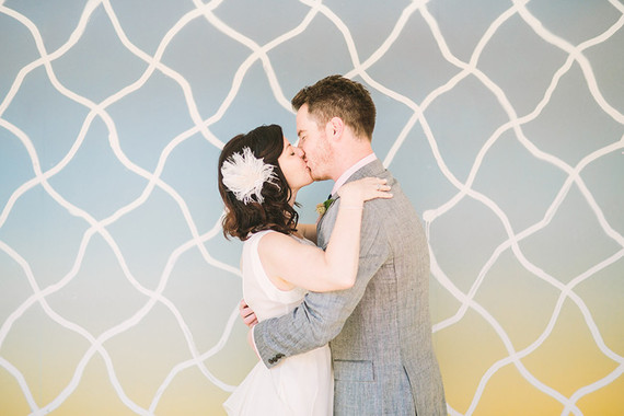 Modern wedding portrait