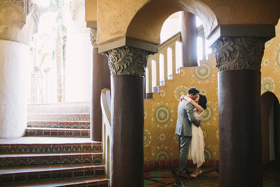 Santa Barbara courthouse elopement portrait