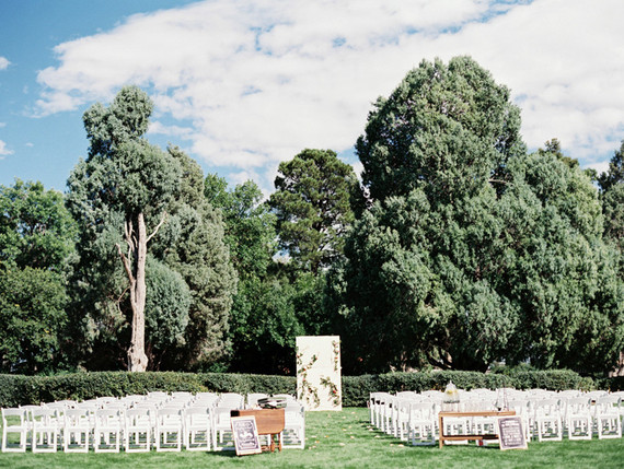 Outdoor wedding ceremony