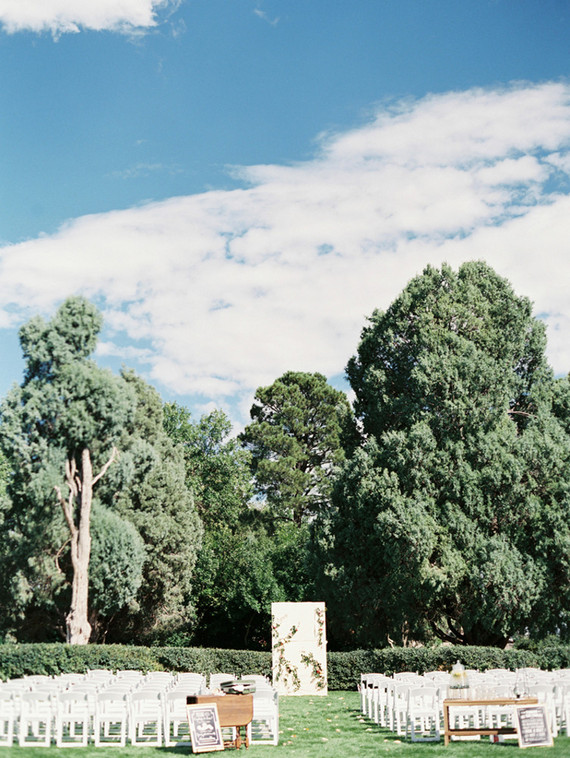 Outdoor wedding ceremony