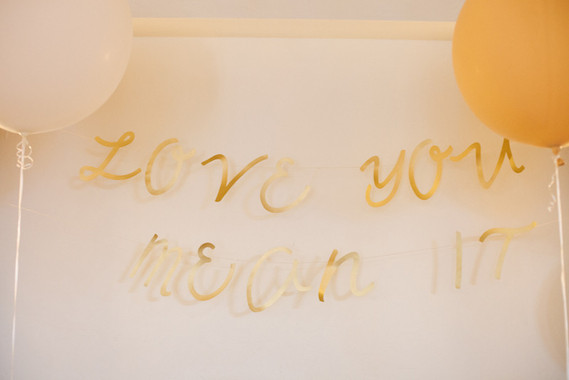 Gold signage
