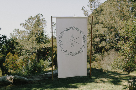 Monogramed wedding signage