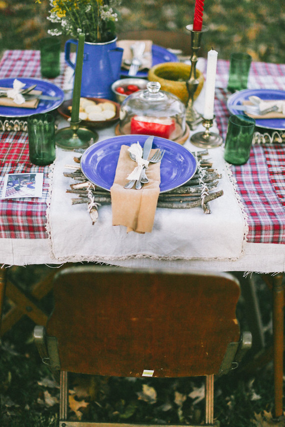 Fall family dinner on the farm