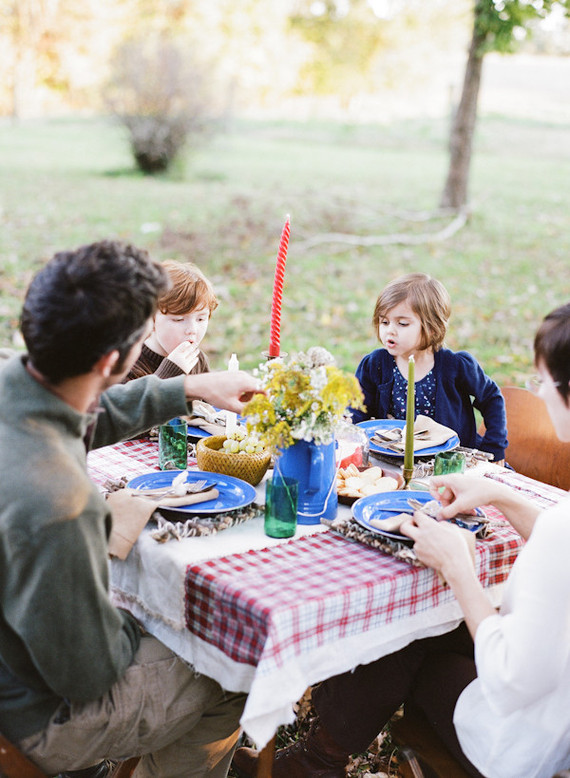 Fall farm dinner outside