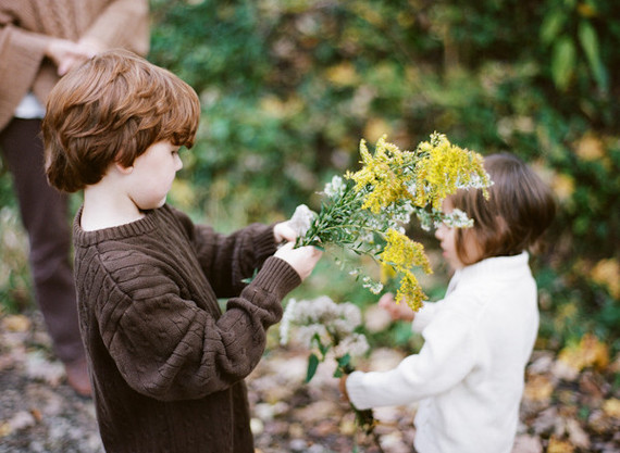 Fall family dinner on the farm