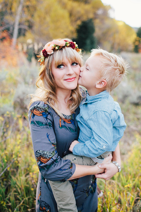 Mother son fall photos
