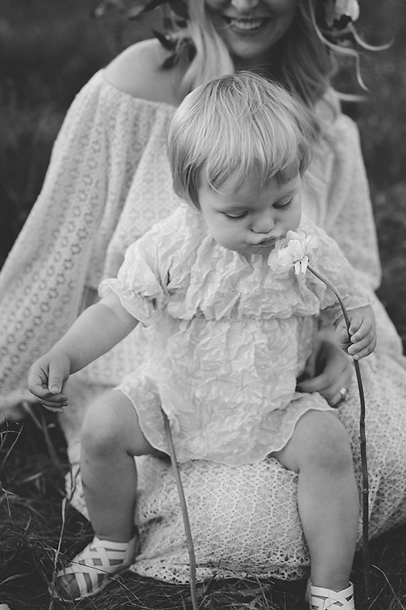 Flower crown maternity photos