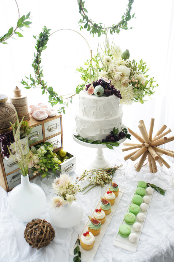 Foodie baby shower dessert table