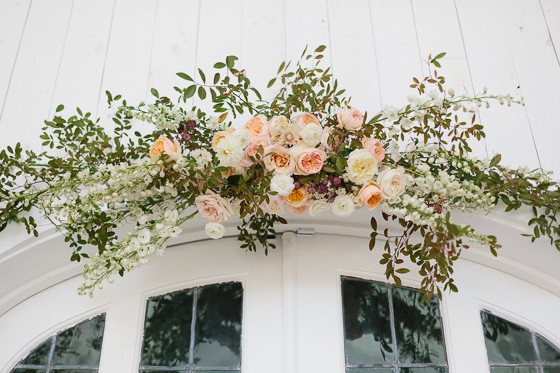 Floral ceremony arch DIY