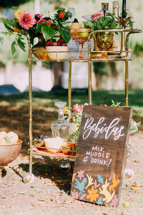 Bar cart decor