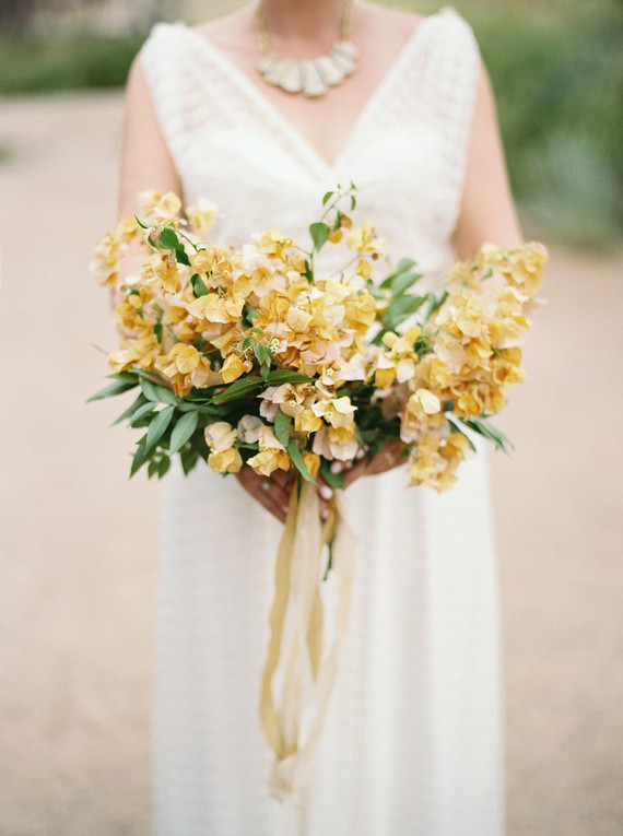 Yellow bridal bouquet