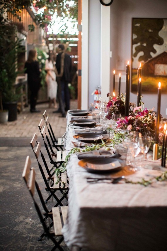 Moody wedding tablescape