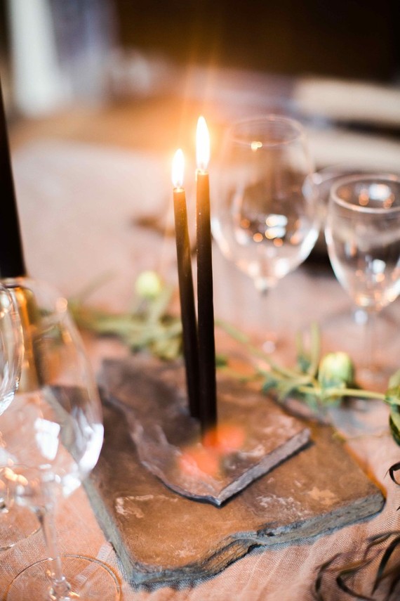 Moody wedding decor