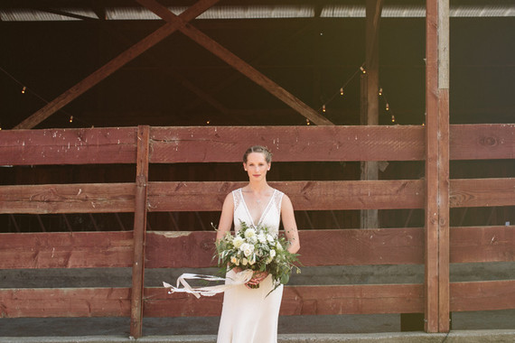 Romantic ranch wedding portrait