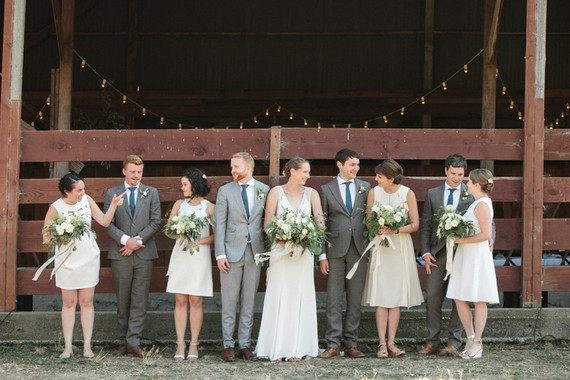Ranch wedding party portrait