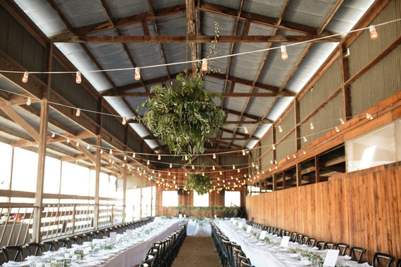 Romantic ranch wedding reception