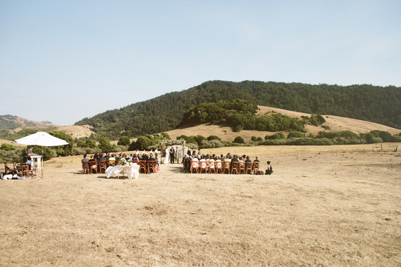 Romantic ranch wedding ceremony