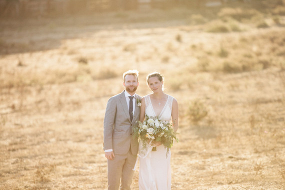 Romantic ranch wedding portrait