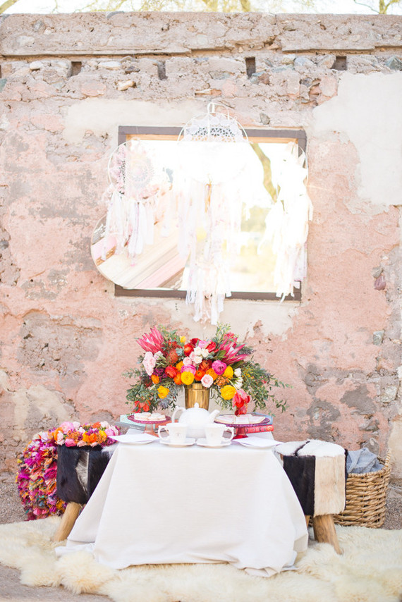 bright rustic party ideas