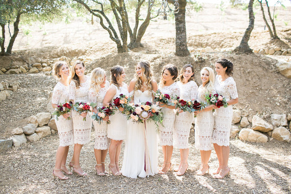 White bridesmaid dresses
