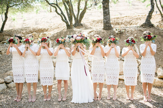 White bridesmaid dresses