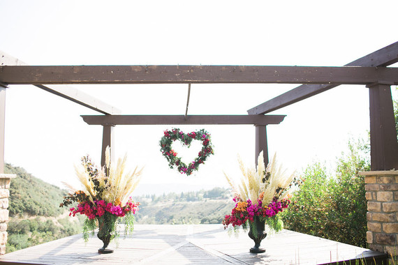 Floral heart backdrop