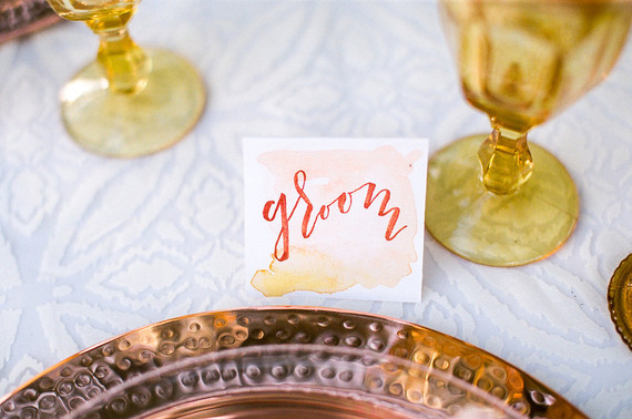 Watercolor place cards Inspiration