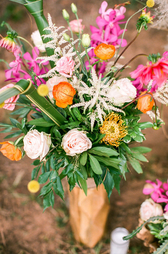 Bohemian ceremony decor