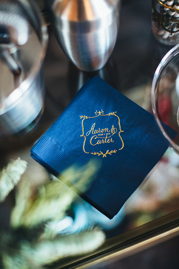 Custom monogramed napkin