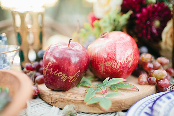 Apple place cards Inspiration