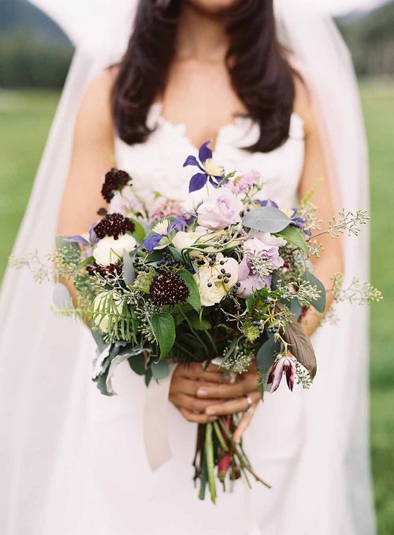 Organic summer bridal bouquet