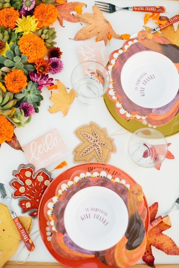 Kids thanksgiving table