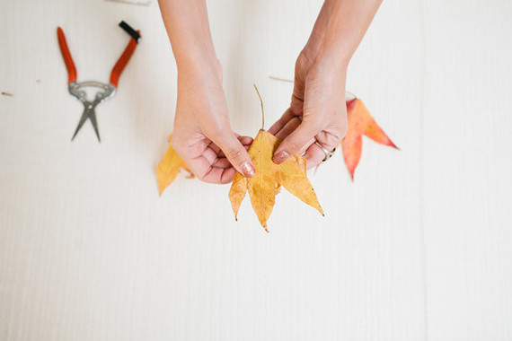 DIY fall leaf crown