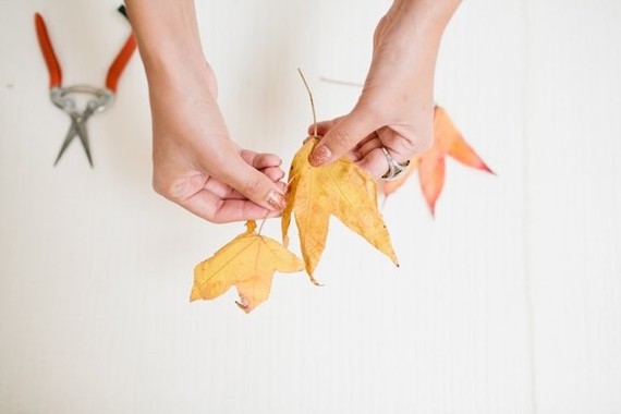 DIY fall leaf crown