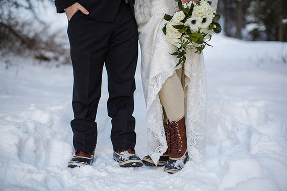 Snowy Colorado wedding