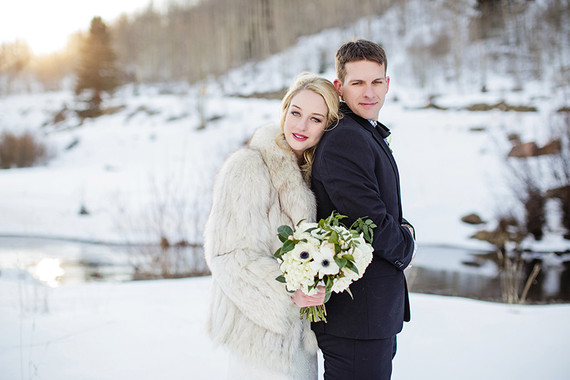 Snowy Colorado wedding