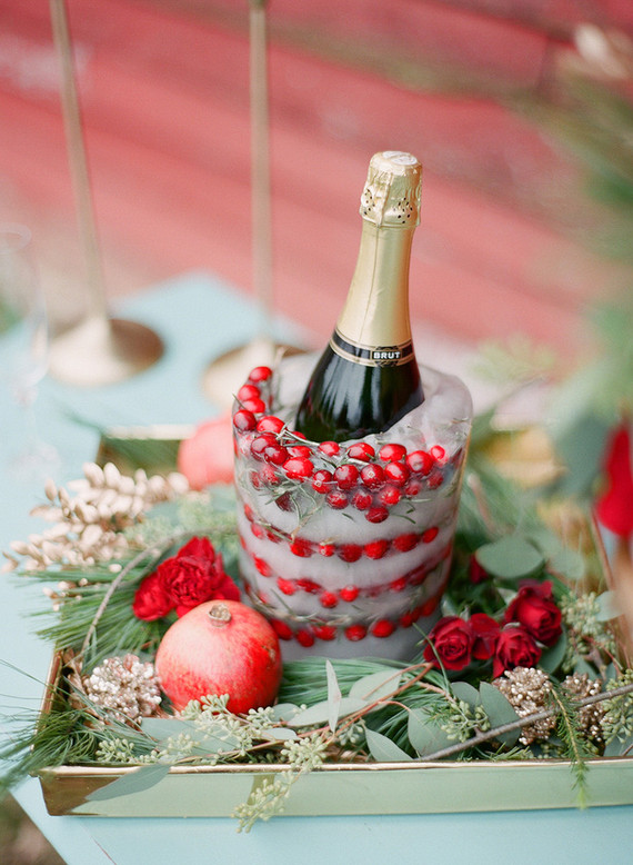 Cranberry champagne cocktail