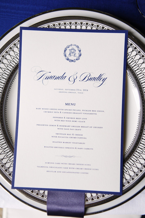 Classic blue tablescape