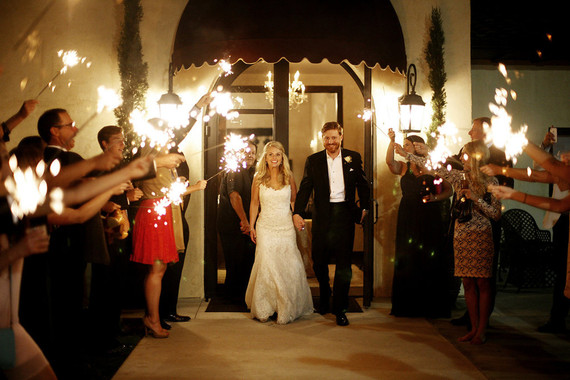 Sparkler wedding send off