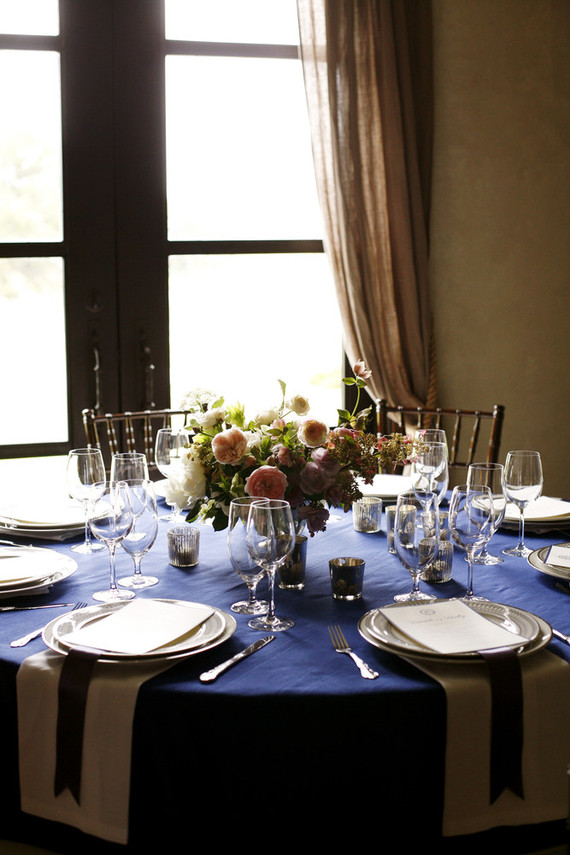 Classic blue tablescape