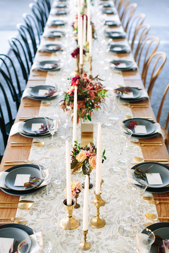 festive dinner table