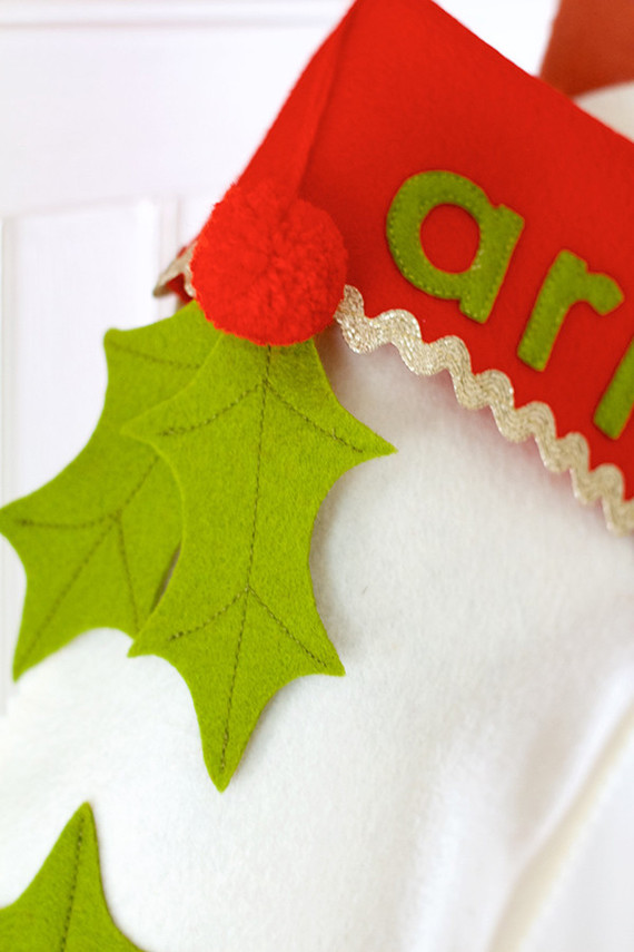 DIY felt stocking tutorial with Walnut Animal Society Inspiration