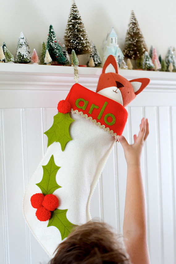 DIY felt stocking tutorial with Walnut Animal Society Inspiration